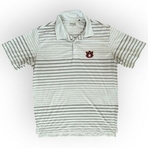PING Auburn Tigers Golf Polo Shirt Men's L - Gray Striped‎ Performance